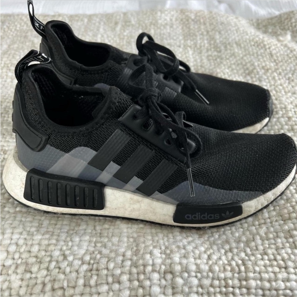 Adidas Black and White Running Shoes